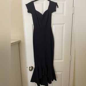 Lulus navy wedding guest dress